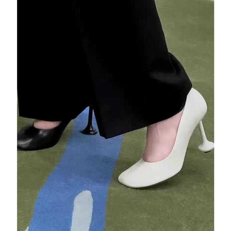 Pesstwei Elegant Round Toe Women Pumps Sexy Thin High Heels Stripper Shoes Women's Pumps and Heels Size: 40