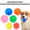 Pet Dog Toys Cat Puppy Sounding Toy Polka Squeaky Tooth Cleaning Ball TPR Training Pet Teeth Chewing Toy Thorn Balls Accessories