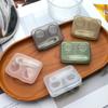 Contact Lens Holder Transparent Travel Lens Case with Built-in Tweezers Cute Contact Lens Storage Box for Women Daily Trip