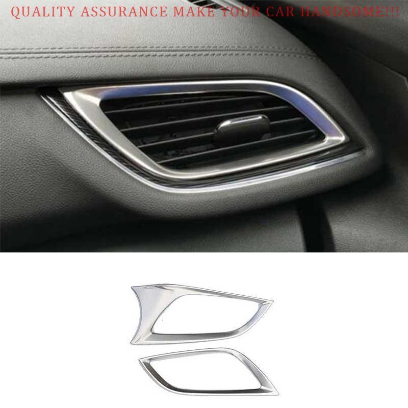 For Buick Regal 2018-2020 Silver Titanium Console AC L&R Air Outlet Vent Trim