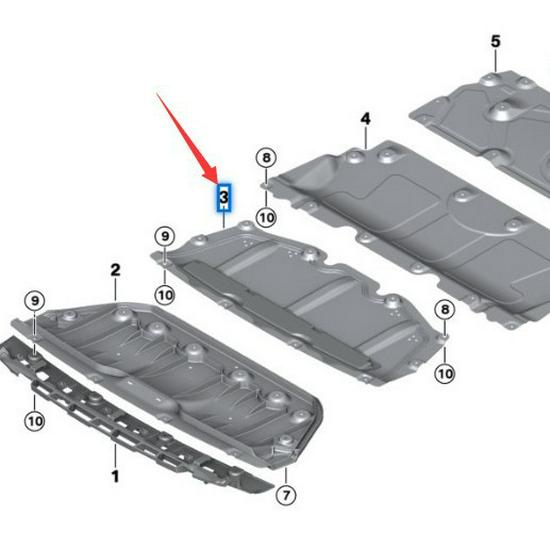 BMW Serie 3 G20/G21/G28 Placa de Protección Inferior del Motor 51757340857