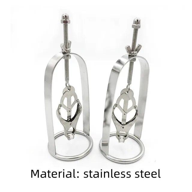 Nipple Clitoris Clamp Labia Clip BDSM Bondage Metal Breast Clips Hanging Stimulate Massage Flirting Sex Toys For Womeen Adult