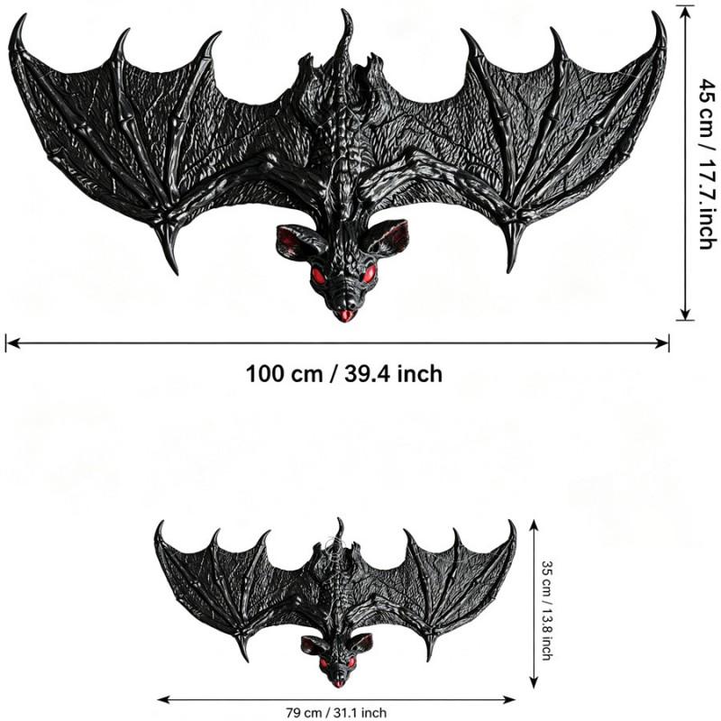 Halloween Large Small Fake Bat Decorations Spooky Horror Props Haunted House Party
