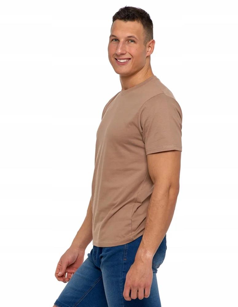 T-Shirt Men's Cotton Short Sleeve Classic Soft MORAJ L MOCCA