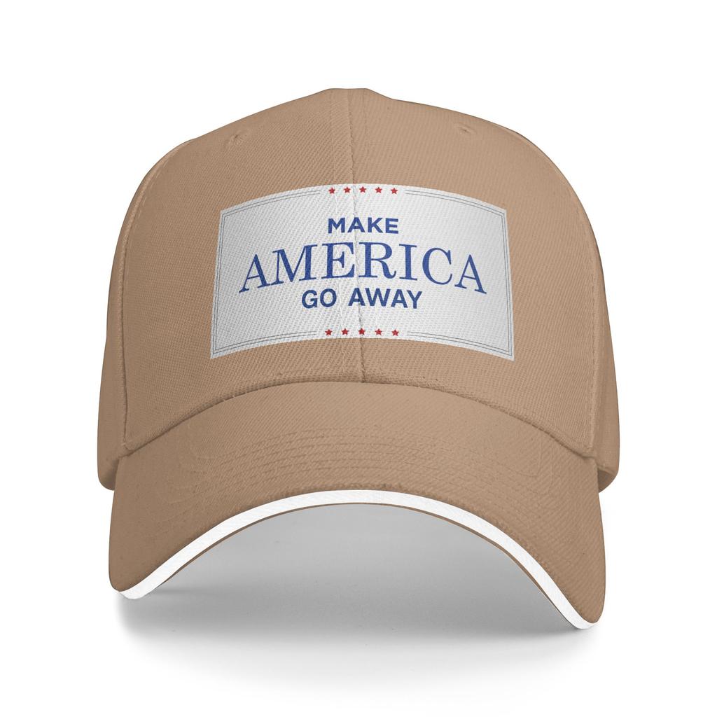 Make America Go Away Sandwich Baseball Cap Fashion Summer Funny Sarcasm Us Saying Snapback Cap Men Women Adjustable Adult Hat