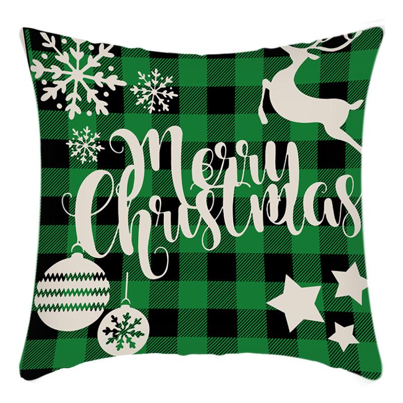 Christmas Pillow Red Christmas Tree Snowflake Home Decoration Pillow Cover