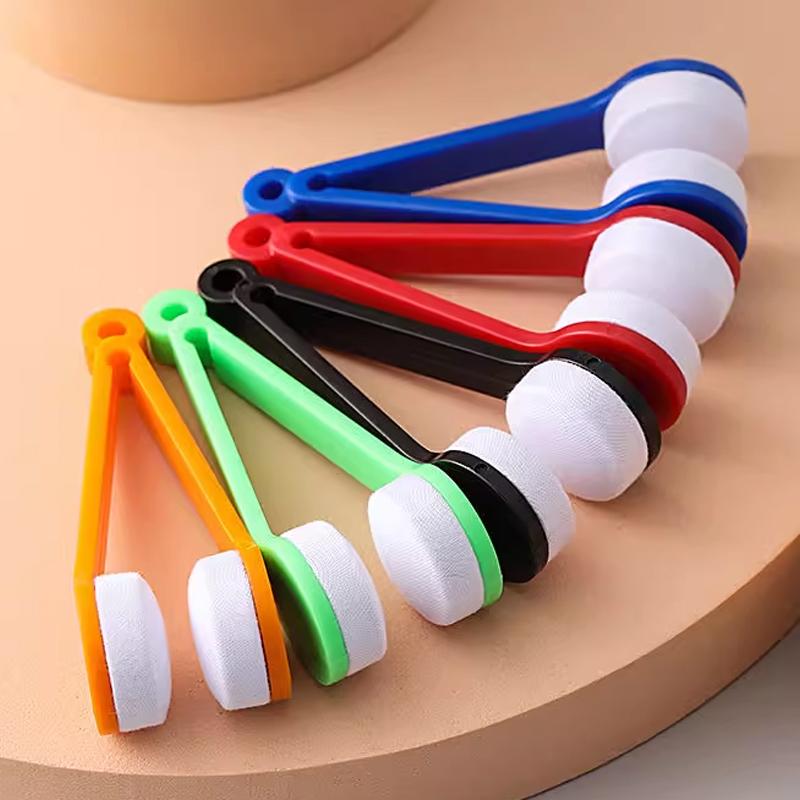 1/10pcs Portable Multifunctional Glasses Cleaning Rub Eyeglass Sunglasses Spectacles Microfiber Cleaning Brushes Wiping Tools
