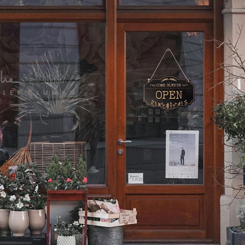 Open Closed Sign, 11.81x7.87in Open Closed Signs for Business Double Side Come in We’re Open Sorry We’re Closed Signs for Business Window Shop