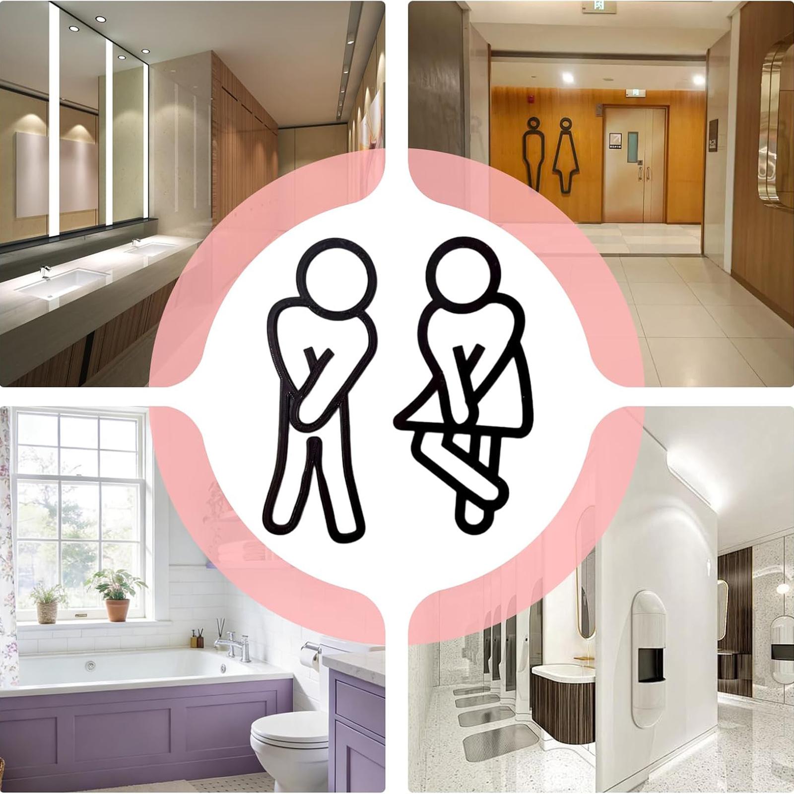 

Creative Restroom Signs – Fade-resistant, Decorative, And Fun Signs Suitable For Hotels, Restaurants, Parties, Gatherings, And Public Places. One Size