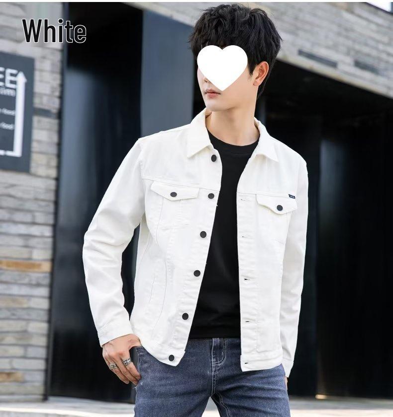Men's Spring/Autumn Korean Style Denim Jacket - Trendy Loose-Fit Cotton Casual Jacket