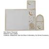 1 Set Star Moon Eid Placemat Faux Leather Embroidered Waterproof Placemat Cutlery Holder Coaster for Ramadan Dinner Home Islamic Holiday Party Decor