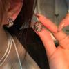Personalized color zirconium ear buckle earrings 2025 new foreign temperament earrings earrings