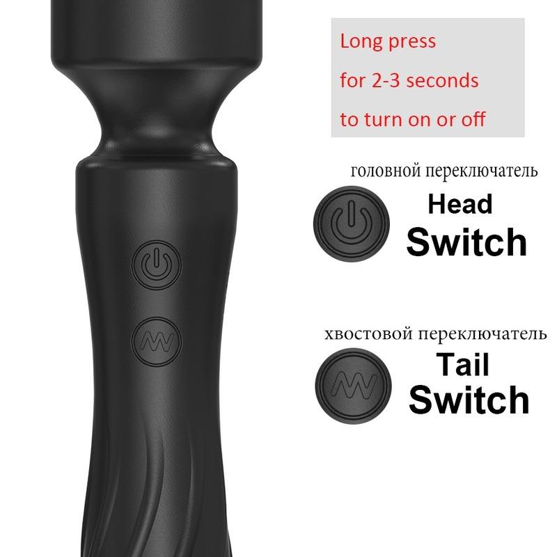 Magic Wand Vibrator Big Heads AV Body Massager G Spot Clitoris Stimulator Adult Sex Toys for Woman Female Masturbator