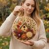 Garden Hanging Ornaments Autumn Diamond Painting Pendant, Acrylic Ornament, Decorative Art Craft for Outdoor Porch Decor Harvest Festival, Fall Theme