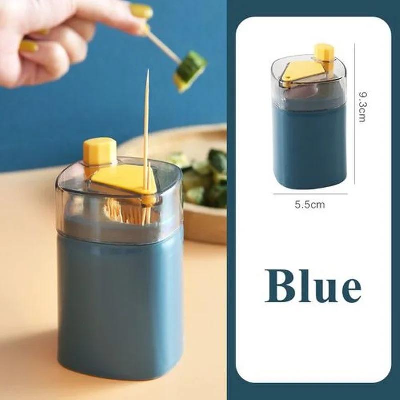 New Toothpick Storage Box Living Room Dining Room Automatic Pop-up Toothpick Box Household Push Toothpick Holder Dispenser