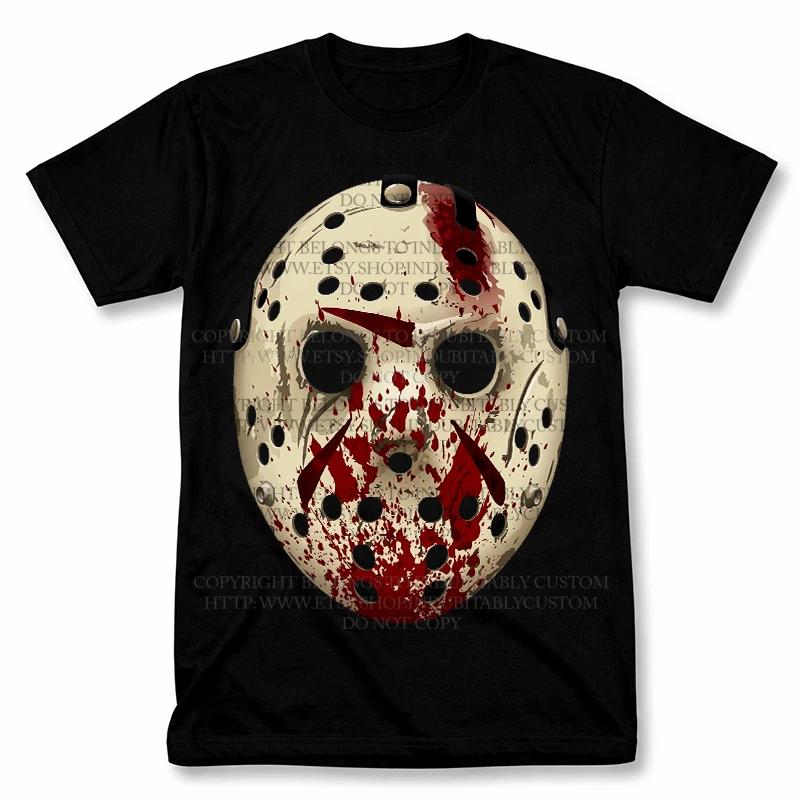 Jason T-Shirt Jason Mask Hip Hop Graphic T-Shirt Vintage Style Horror Fan Tee