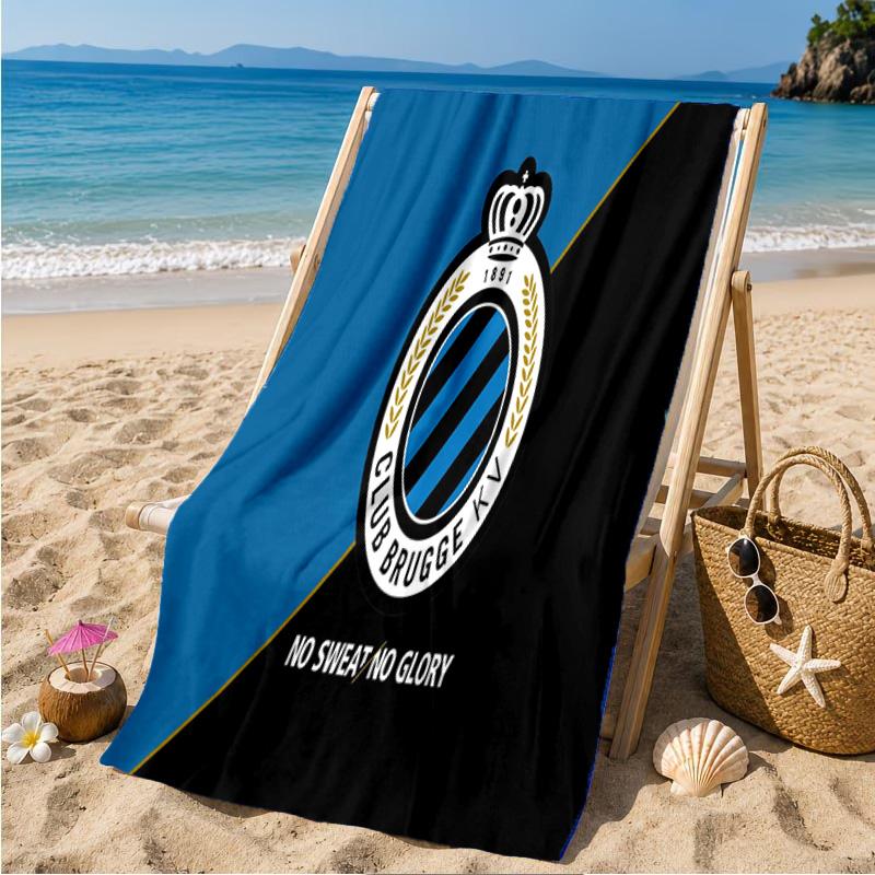 Club Brügge FC Wappen Strandtuch Mikrofaser Strandtuch, Leicht und Schnelltrocknend, für Sommerreisen, Schwimmbad Fan Geburtstagsgeschenk