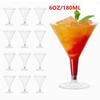 10 Pcs Plastic Martini Cups Transparent Cocktail Dessert Unbreakable Mini Cups For Wedding Party Bowl Wine Ice Cream