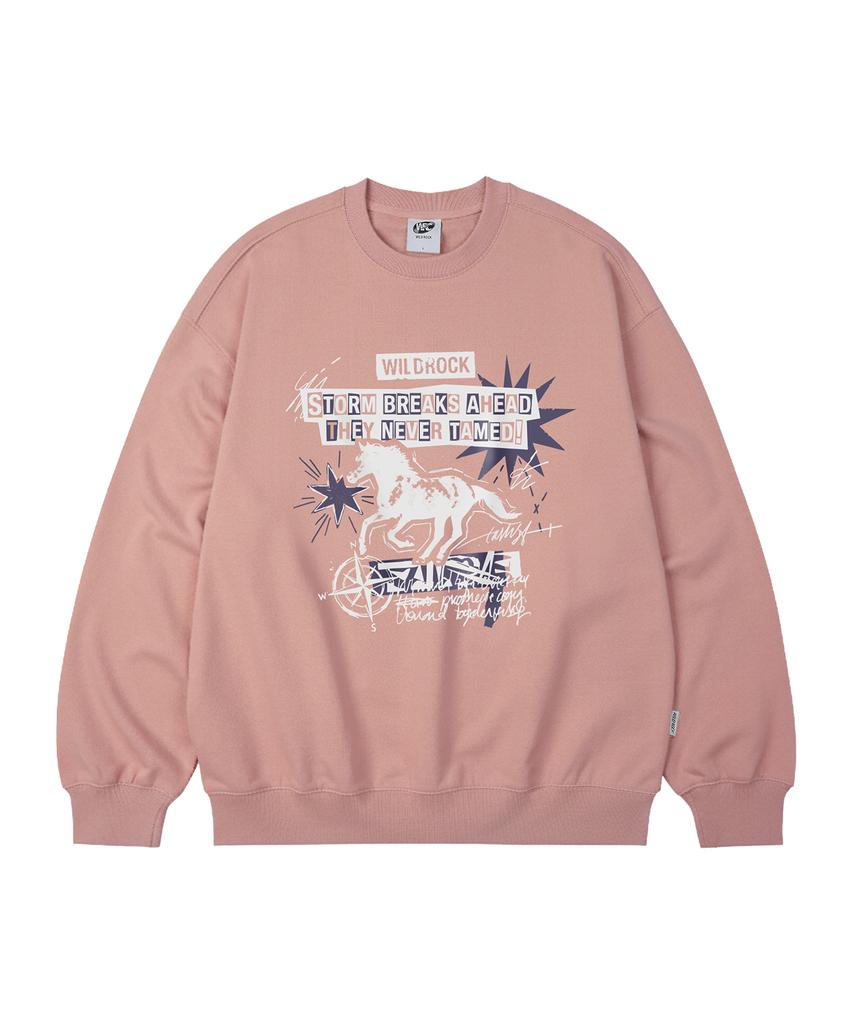 WILDROCK Storm Horse Oversized Sweatshirt_9 Col (B Type)