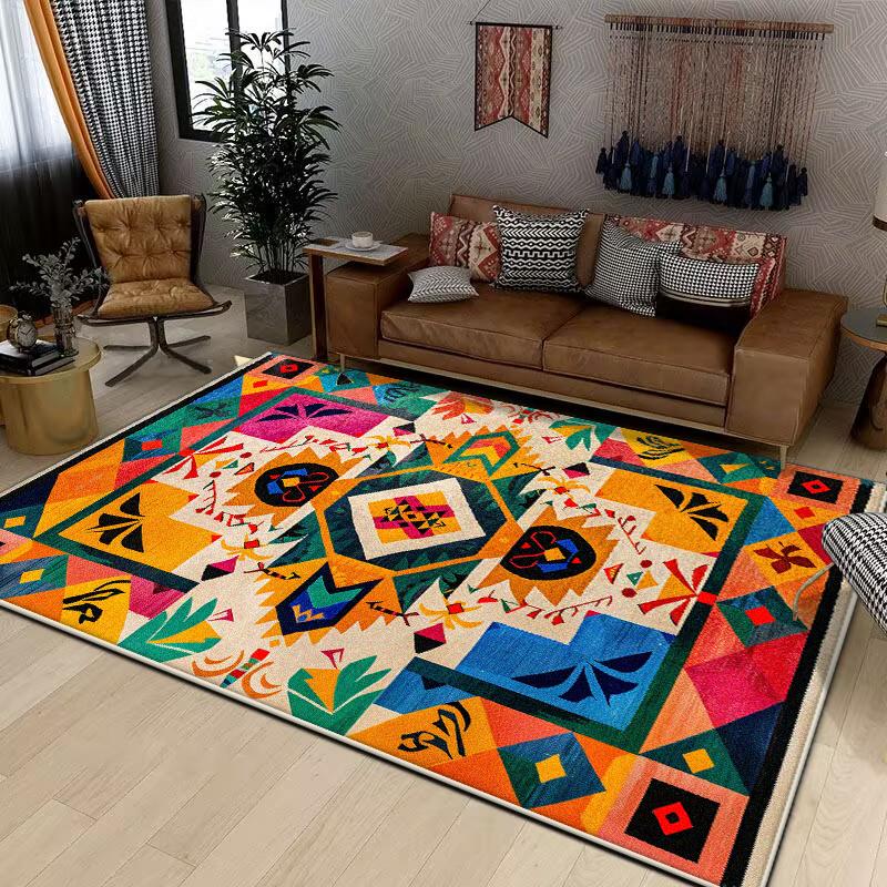 Nordic Style Bohemian Large Rugs for Living Room Modern Decoration Home Carpet Light Luxury Bedroom Rug Non-slip Washable Mat