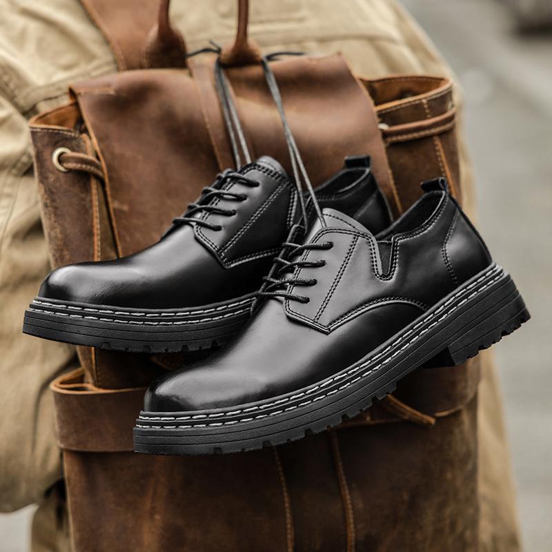 Fashion Men's Oxford Shoes Retro Luxury Leather Shoes Fashion Breathable Sneakers Handmade Platform  Boot New Casual Shoes for Men