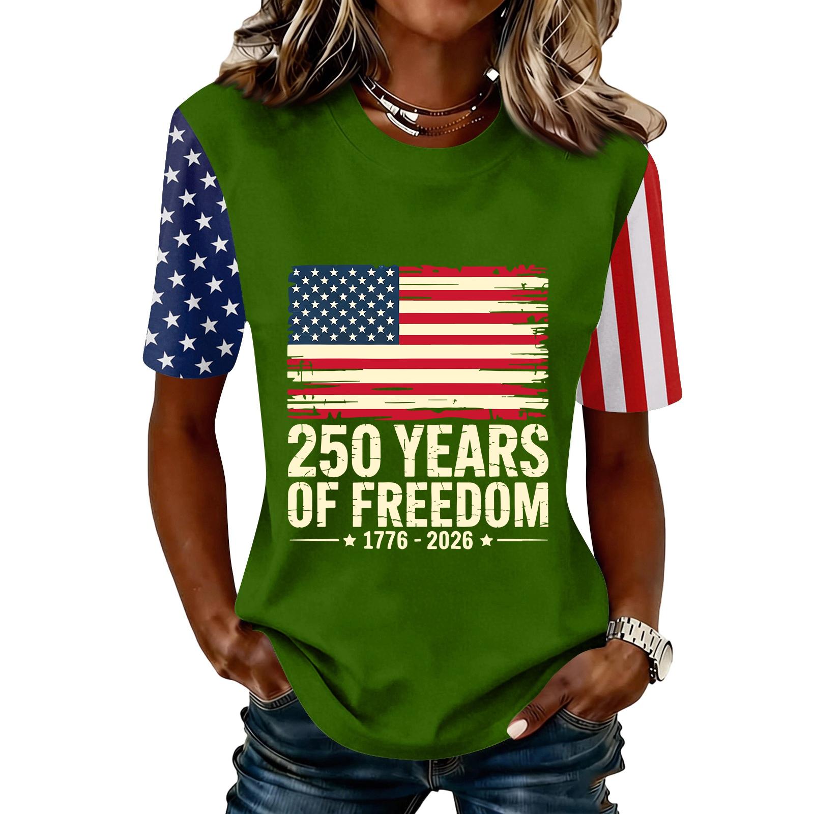 

Women s Fashionable Casual Short Sleeve Print Round Neck Pullover Top L армия зеленый