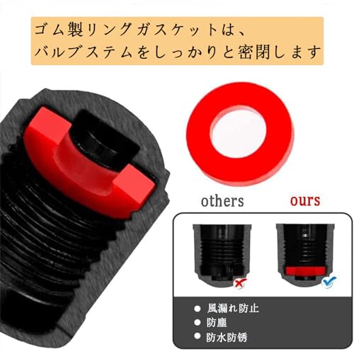 Air Valve Caps, Car Tire Valve Caps, Universal, Long-lasting, Black, Pack of 12 (Black)