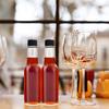 5oz 150ml Hot Sauce Bottles, Clear Glass Woozy Bottles with Leak Proof Black Screw Caps, Dripper Inserts and Shrink Capsules,