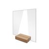 Acrylic Table Sign Holder with Wooden Base 10pcs Blank Clear Wedding Sign Number Place Card Holder Display Stand for Bar