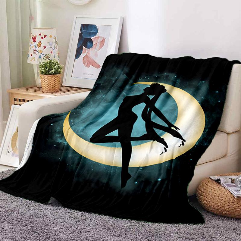 Sailor Moon Anime Fashion Cartoon Monster Flannel Fluffy Fleece Throw Blanket Children and Adult Gift Sofa Travel