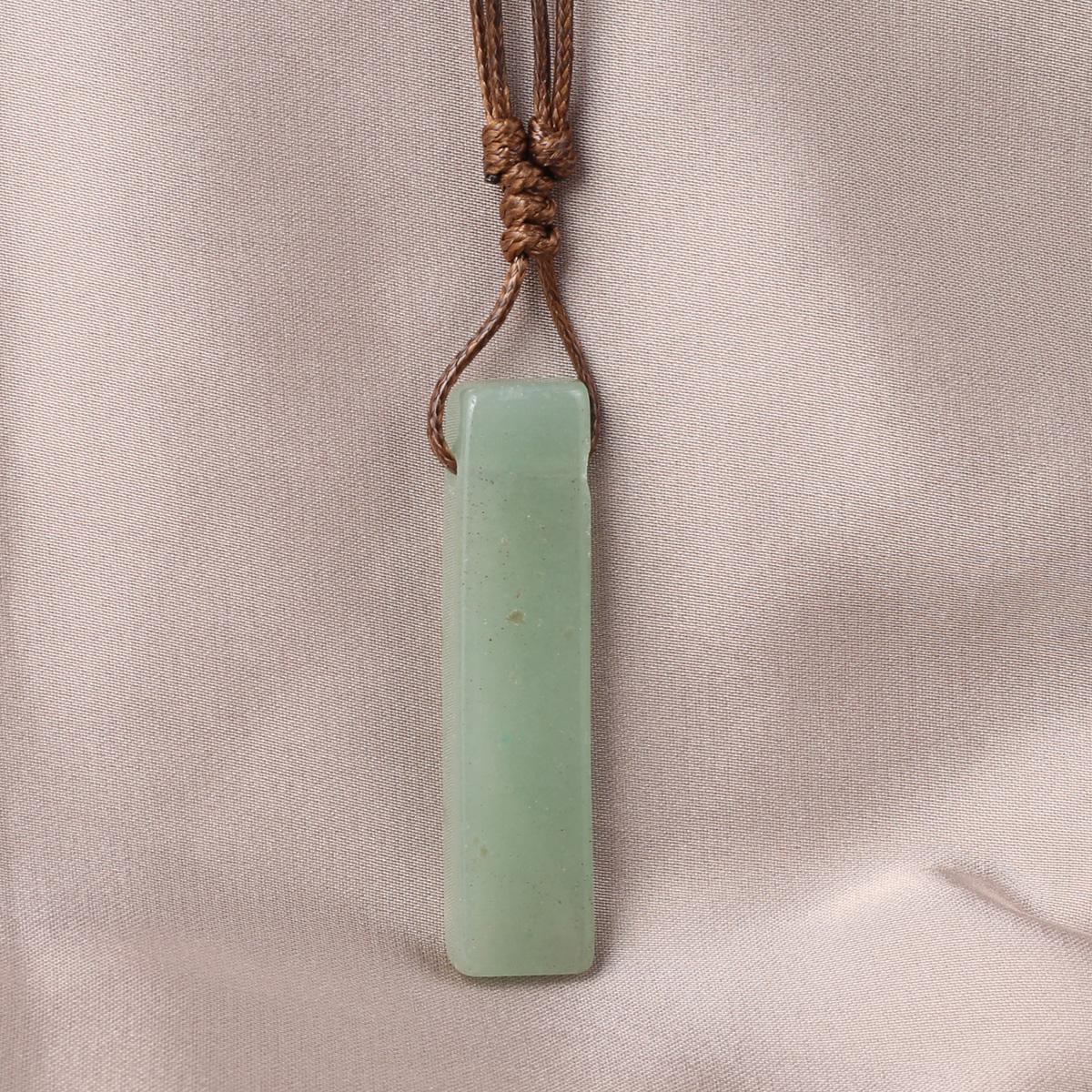 

Женское ожерелье из натурального камня, зеленое ожерелье с авантюрином, нерегулярный кулон, подвески для женщин, романтический подарок на день рождения 35-50x8-12mm