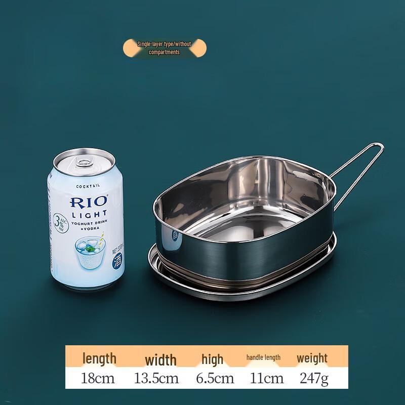 Large Oval 304 Stainless Steel Lunch Box with Lid