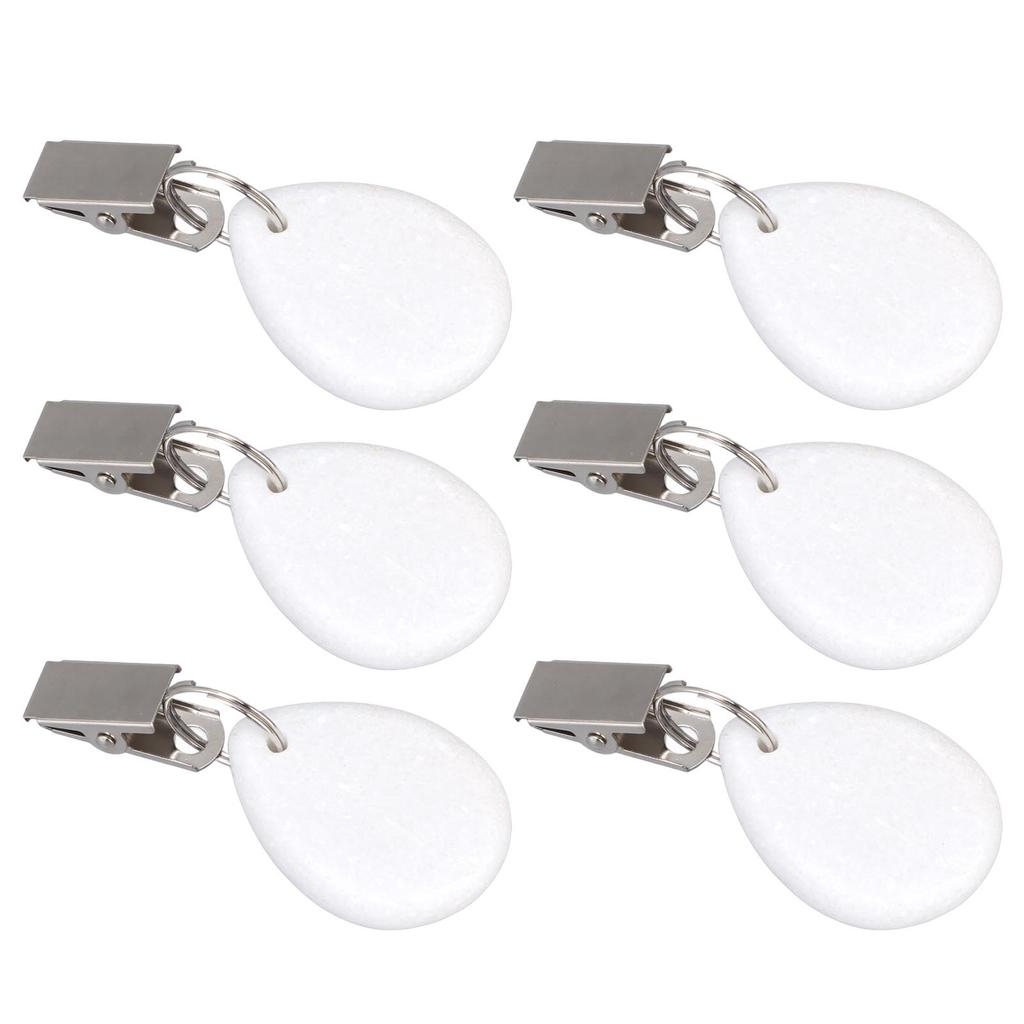 6 sztuk obciążników do obrusu Marmur Stal Nierdzewna Mały Rozmiar Wodoodporne Odporne na Rdzę Trwałe Klipsy Obciążniki na Imprezę