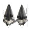 Bridal Veil Bachelorette Party Decorations Bride To Be Gift Bridal Shower Wedding Black Double /Single Layer Floral Lace