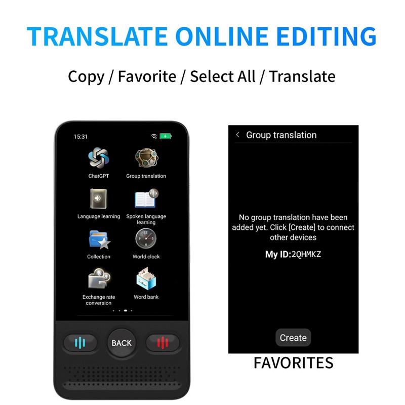 Dispozitiv Translator T13 Suport 160 Limbi Traducere Instantanee Inteligentă în Timp Real Mașină de Traducere Text Foto