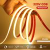 Striscia LED COB AC 220V 240 LED/M IP65 Impermeabile 3000K 4000K 6000K Corda Flessibile Luce LED 10CM Tagliabile Autoadesiva Nastro a Diodi
