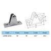 1Pc Boat Bimini Top Fitting Deck Hinge Slide Cap 19-32Mm Pipe Eye End Cap External Eye End Canopy Tube Boat Accessories
