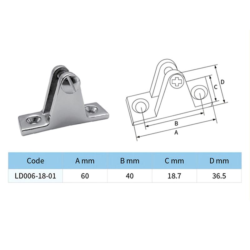 1Pc Boat Bimini Top Fitting Deck Hinge Slide Cap 19-32Mm Pipe Eye End Cap External Eye End Canopy Tube Boat Accessories