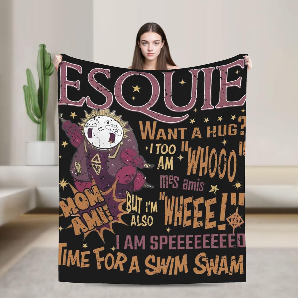 Clair Obscur Expedition 33 Gustave Flannel Throw Fashion Blankets Video Game for Couch Knitted Fashion Blanket Travel Warm Portable Quilt