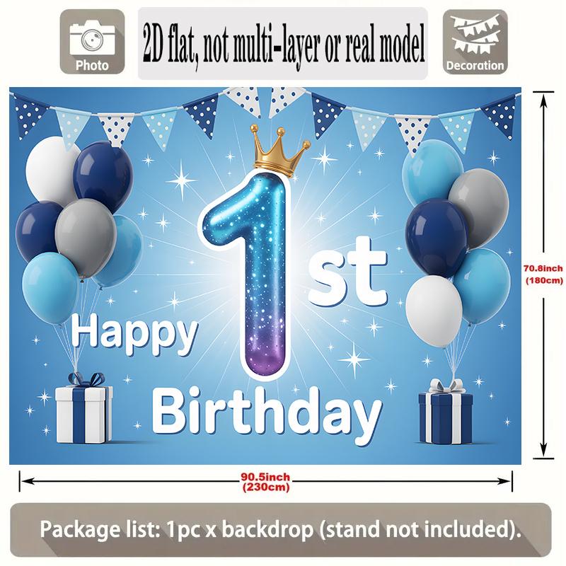 First Birthday Banner, Christmas Halloween Photo Backdrop Wall Decor for Party