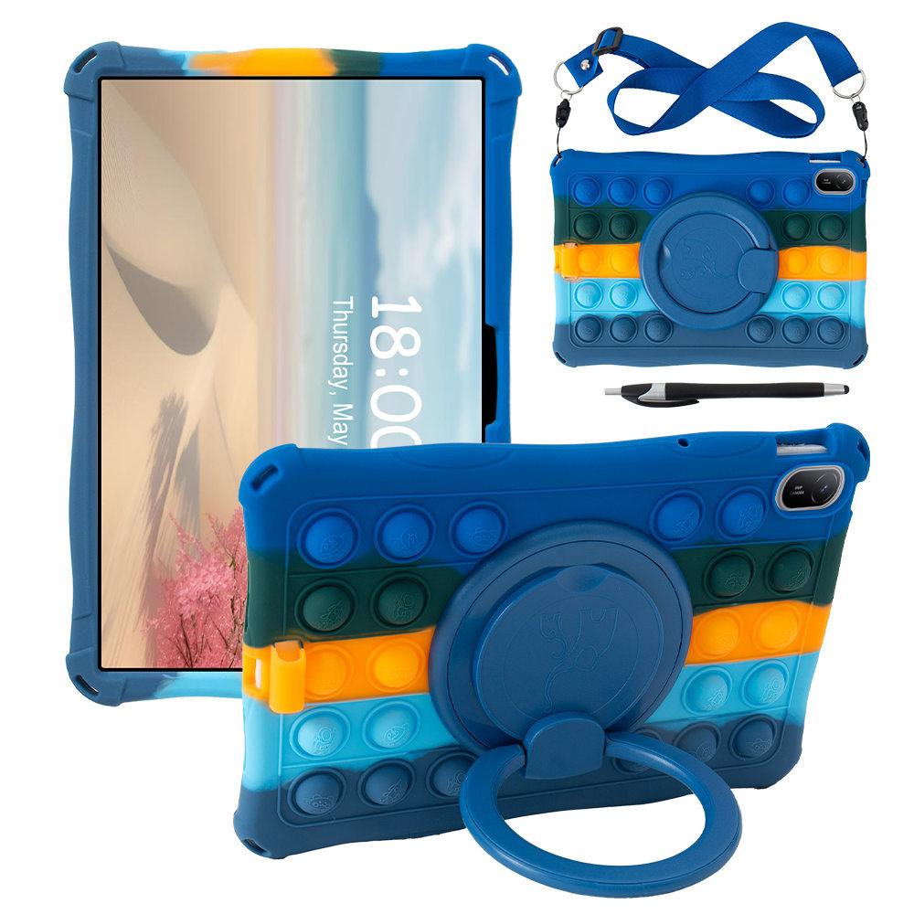 Rotating Bubble Soft Silicone Case For Huawei MatePad SE 11inch 2025 Kickstand Kids Safe Tablet Cover