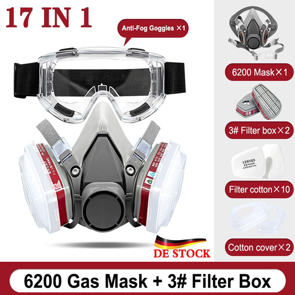 Respirator half mask gas mask 6200 dust mask painting mask with removable filters de