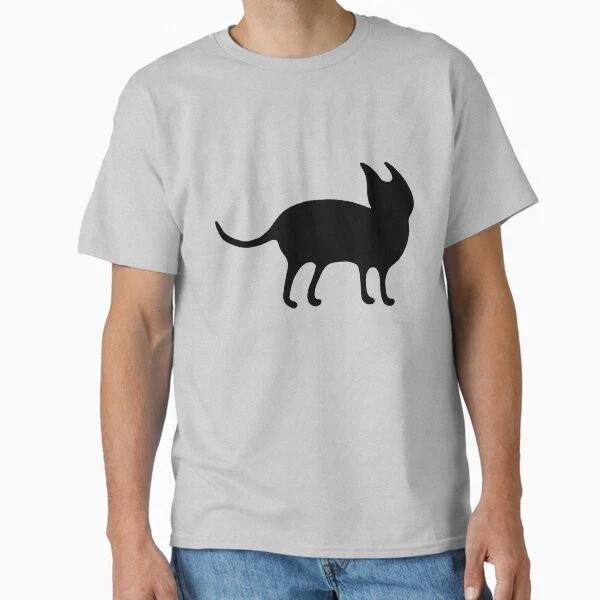 Kitty Cat Black Silhouette Classic Tshirt Made In Usaaus Tshirt S2xl S