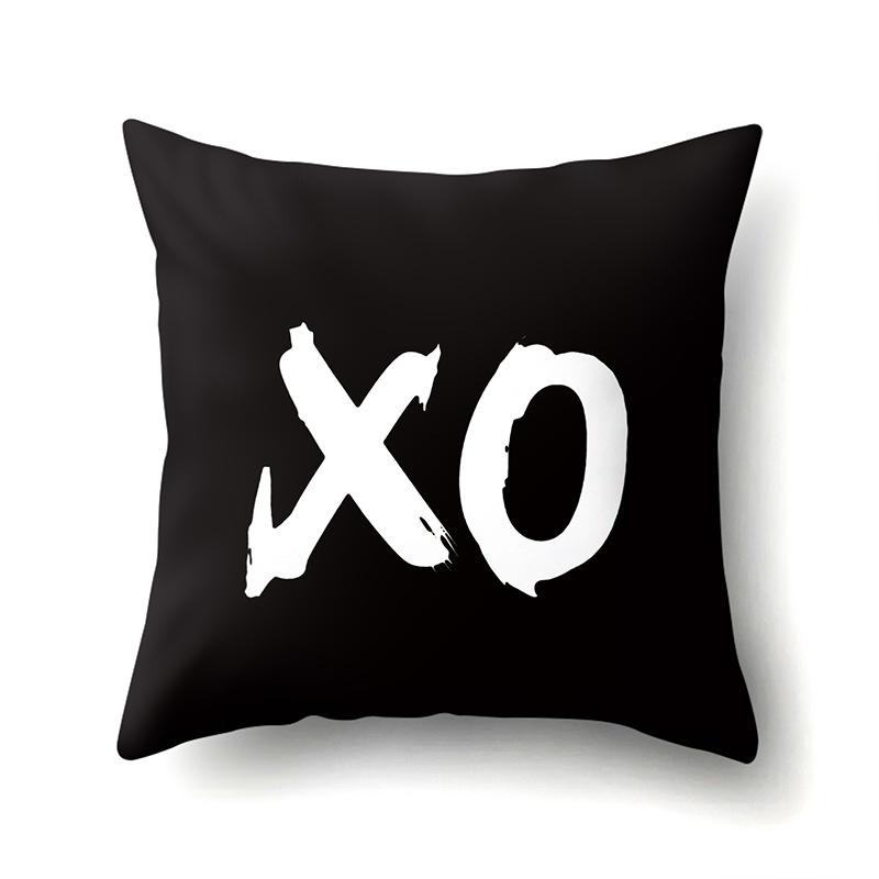 Polyester Pillow Case Geometric Decoration Home Petal Strip Printed Cushion Cover Bedside Cushion Cover Waist Cushion Cover