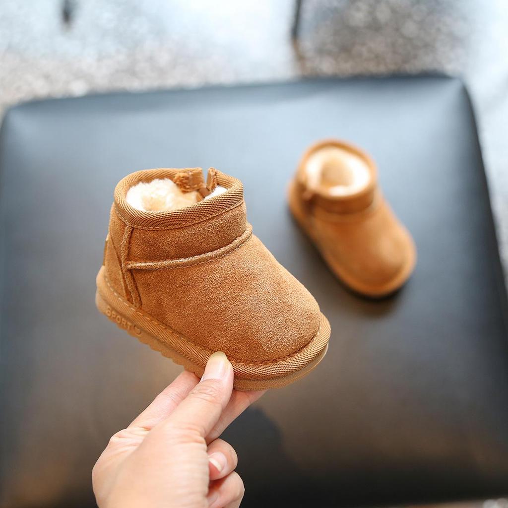 Dziecięce zimowe buty śniegowe z aksamitną podszewką – Ciepłe, miękkie podeszwy buty dla malucha