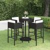 VidaXL 5-Piece Garden Bar Set with Cushions Outdoor Furniture Patio Table and Chairs Garden Lounge Terrace 3094775
