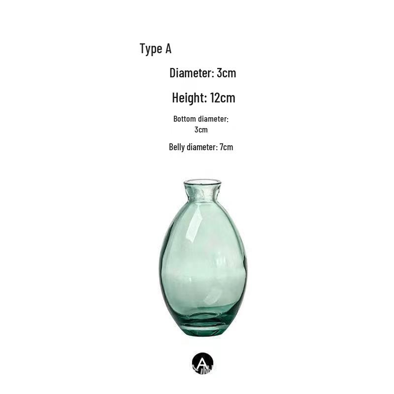 Elegant Transparent Mini Vase Set for Fresh Flowers, Craft Ornaments for Living Room Décor