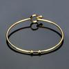 1-5pcs/lot Metal Adjustable Bangle Bracelets Blank Silver Color Open Charm Wire Base Bead Man Woman Jewelry Making