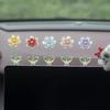 Flower Car Decor | Car Dashboard Decor 5 Pcs - Flower Car Dashboard Decoration,