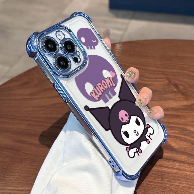 Applicable to Apple 11promax mobile phone case cartoon Kulomie iphone11pro four-corner airbag electroplating anti-drop